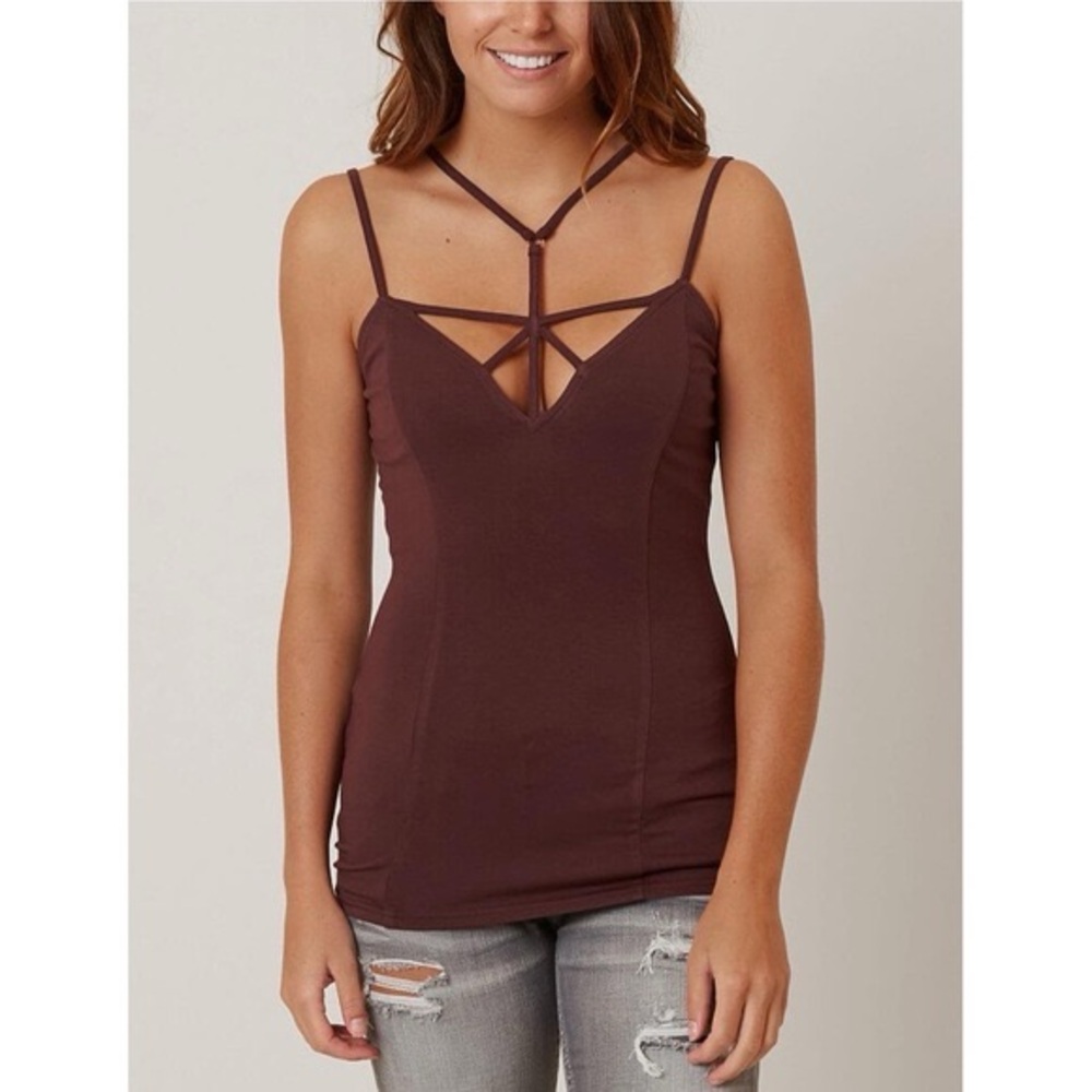 BKE RED Strappy Tank Top